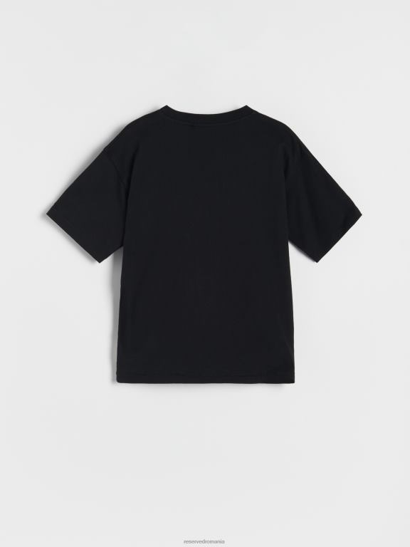negru Reserved băieți îmbrăcăminte tricou pokemon 648HZ2079
