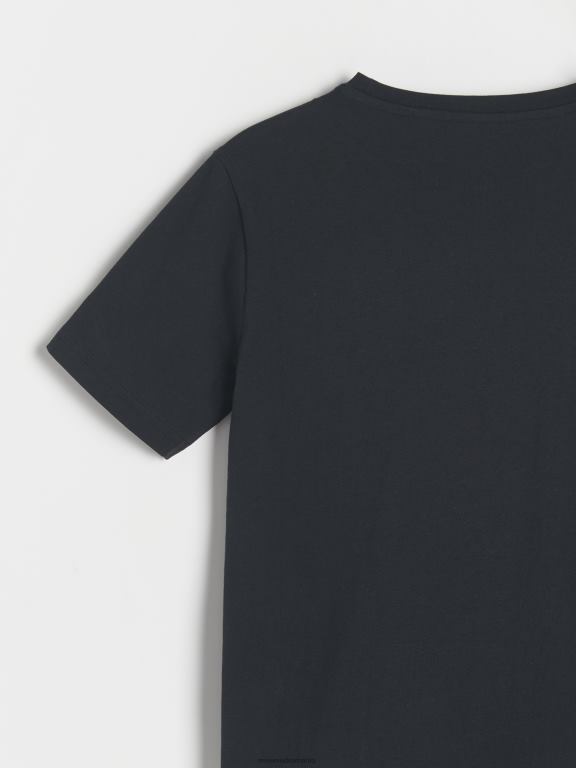 negru Reserved băieți îmbrăcăminte tricou supradimensionat minecraft 648HZ2124