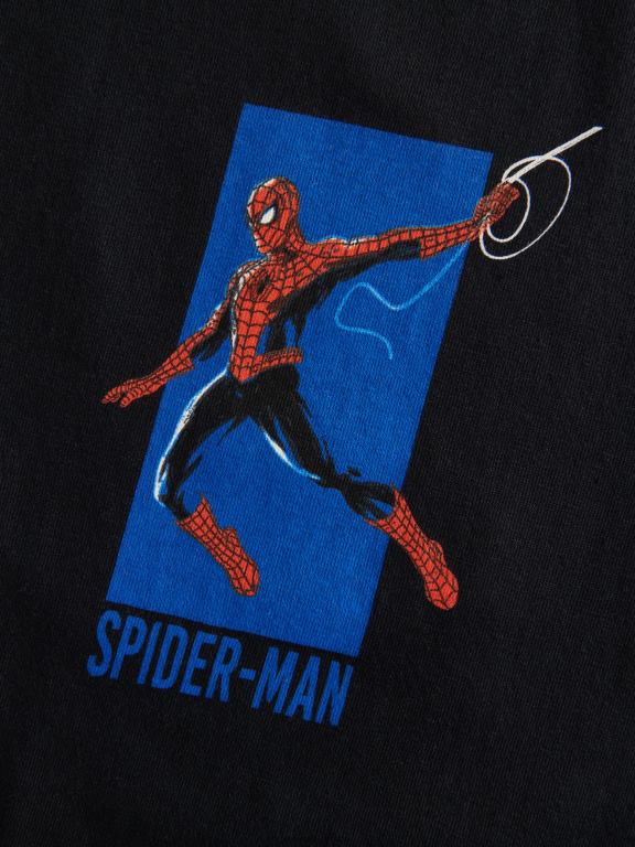negru Reserved băieți îmbrăcăminte tricou supradimensionat spider-man 648HZ2096