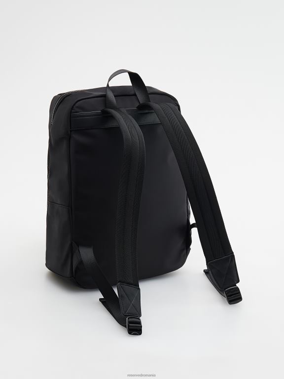 negru Reserved bărbați accesorii rucsac de mare capacitate cu buzunare 648HZ1686