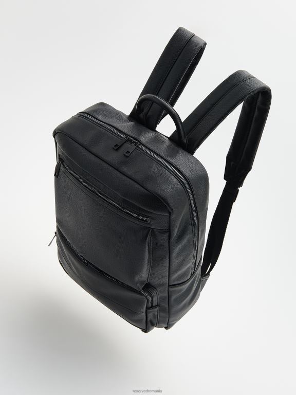 negru Reserved bărbați accesorii rucsac din piele artificiala 648HZ1680
