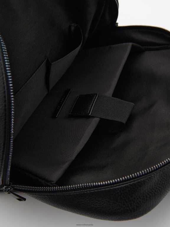 negru Reserved bărbați accesorii rucsac din piele artificiala 648HZ1680