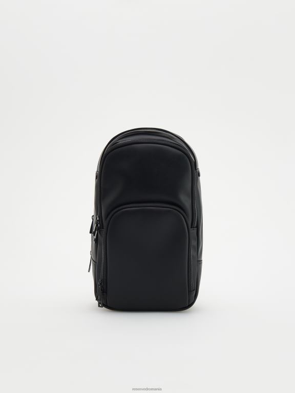 negru Reserved bărbați accesorii rucsac din piele artificiala 648HZ1688