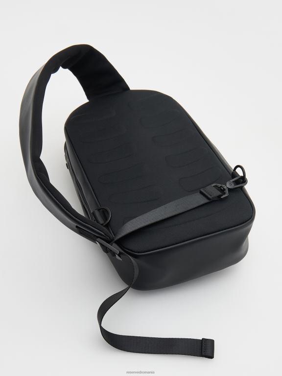 negru Reserved bărbați accesorii rucsac din piele artificiala 648HZ1688