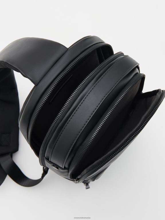 negru Reserved bărbați accesorii rucsac din piele artificiala 648HZ1688