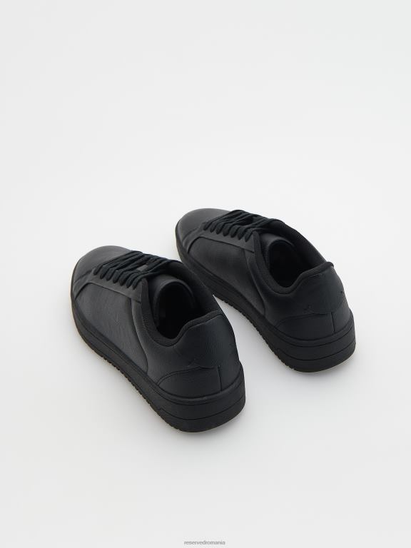 negru Reserved bărbați pantofi adidași din piele artificială 648HZ1646