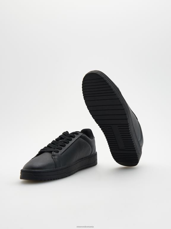 negru Reserved bărbați pantofi adidași din piele artificială 648HZ1646