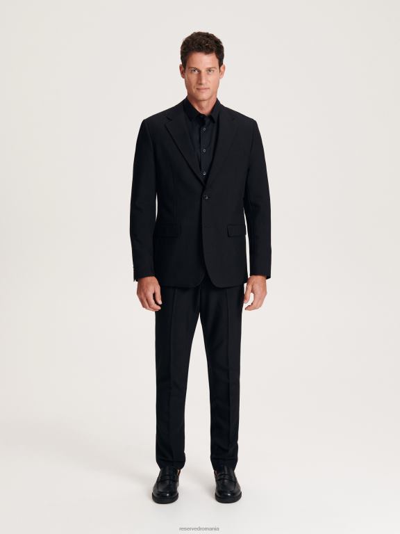 negru Reserved bărbați îmbrăcăminte blazer slim fit 648HZ1101