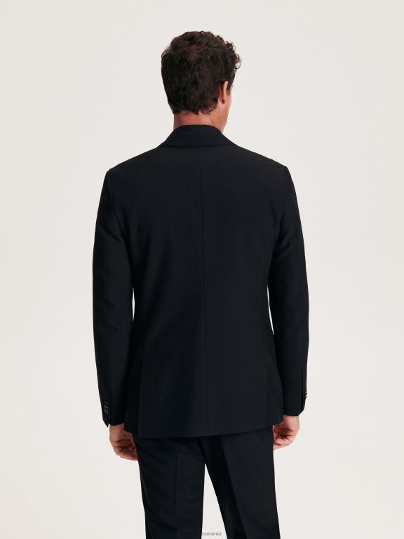 negru Reserved bărbați îmbrăcăminte blazer slim fit 648HZ1101