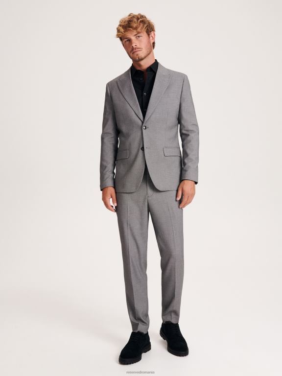 negru Reserved bărbați îmbrăcăminte blazer slim fit 648HZ1608