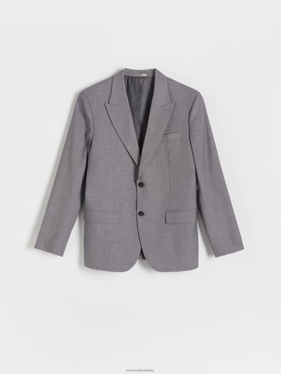 negru Reserved bărbați îmbrăcăminte blazer slim fit 648HZ1608