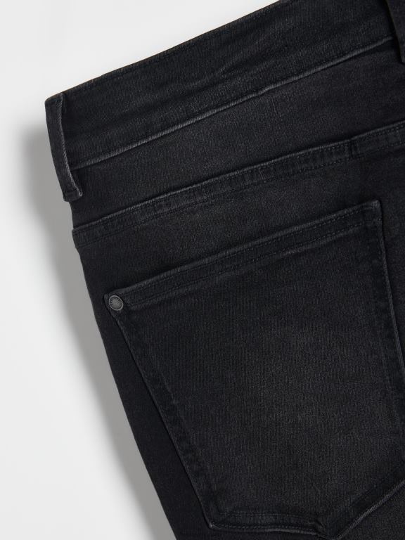 negru Reserved bărbați îmbrăcăminte blugi morcov slim 648HZ1567