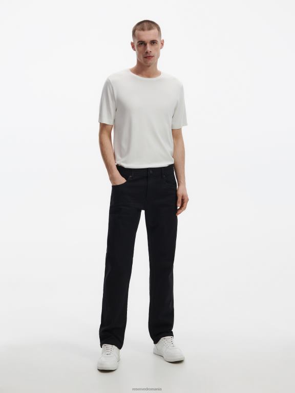 negru Reserved bărbați îmbrăcăminte blugi obișnuiți 648HZ1579
