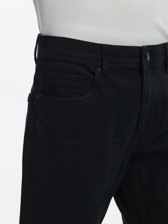 negru Reserved bărbați îmbrăcăminte blugi obișnuiți 648HZ1579