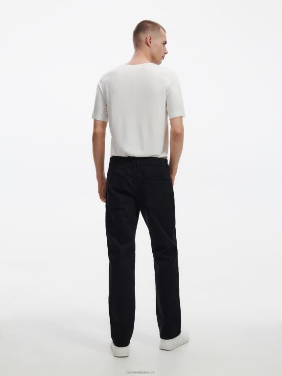 negru Reserved bărbați îmbrăcăminte blugi obișnuiți 648HZ1579