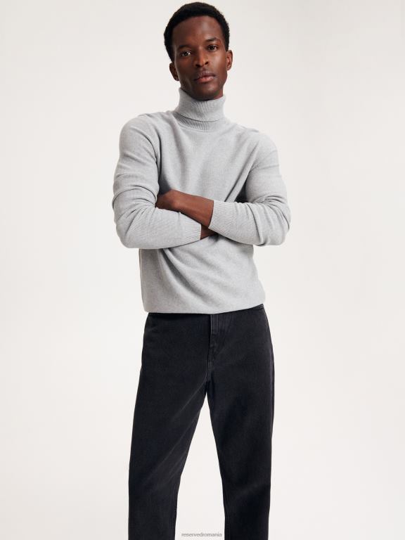 negru Reserved bărbați îmbrăcăminte blugi obișnuiți morcovi 648HZ1542