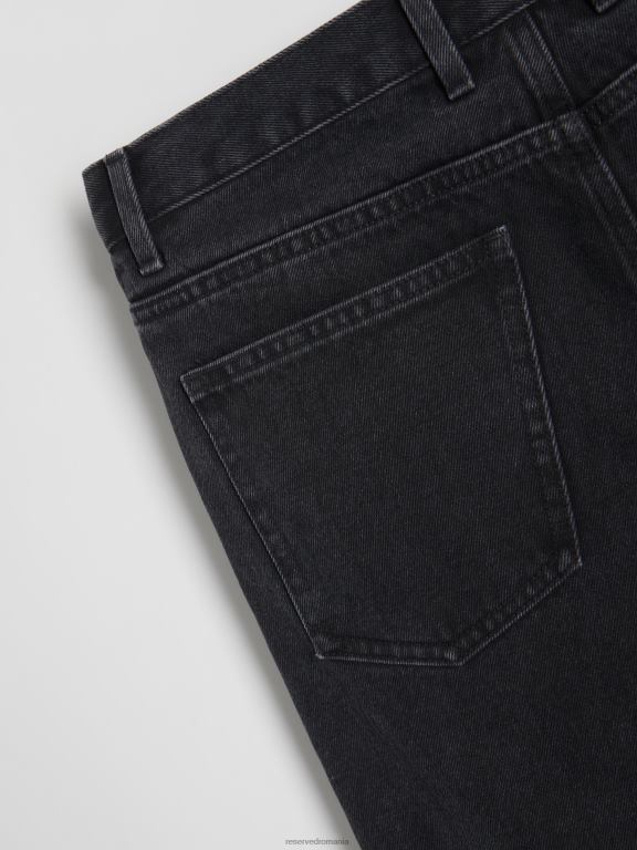 negru Reserved bărbați îmbrăcăminte blugi obișnuiți morcovi 648HZ1542