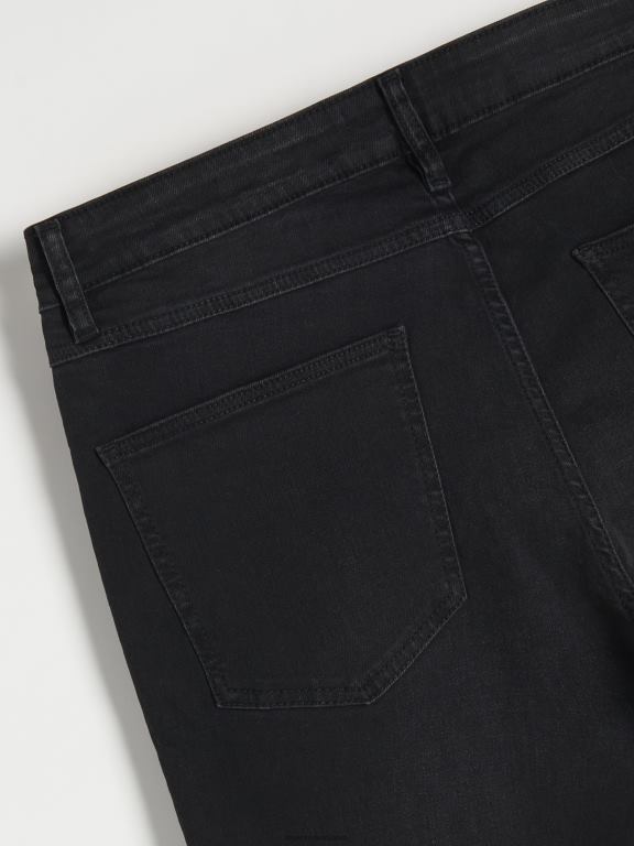 negru Reserved bărbați îmbrăcăminte blugi subțiri învechiți 648HZ1582