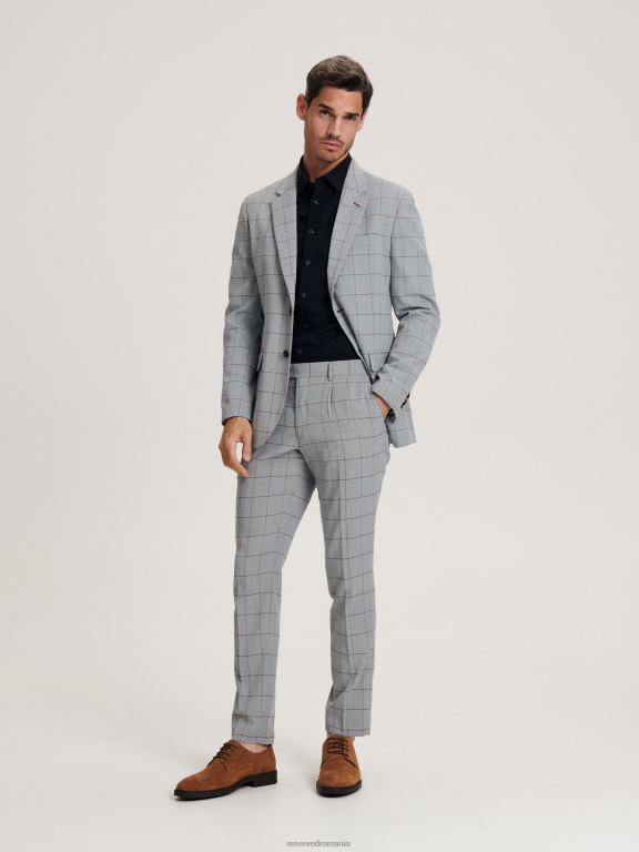 negru Reserved bărbați îmbrăcăminte cămașă slim din bumbac 648HZ1409