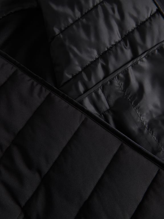 negru Reserved bărbați îmbrăcăminte hanorac din țesături combinate 648HZ1591