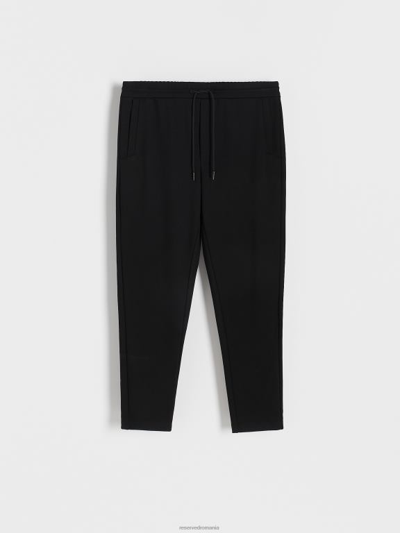 negru Reserved bărbați îmbrăcăminte pantaloni chino cu ajustare normală 648HZ1474