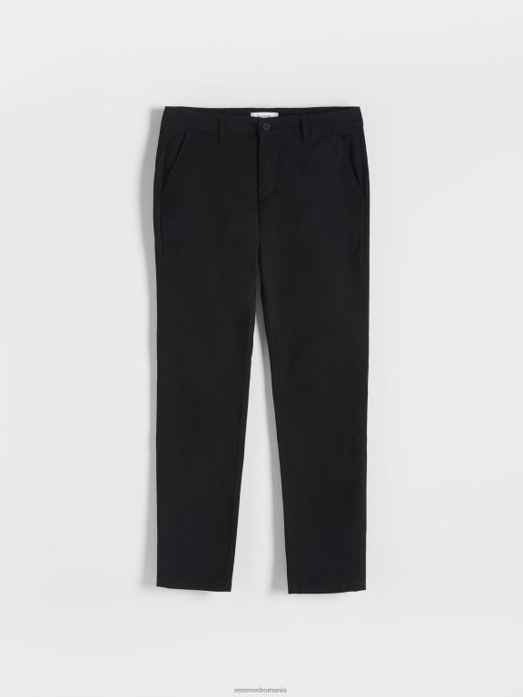 negru Reserved bărbați îmbrăcăminte pantaloni chino slim fit 648HZ1147