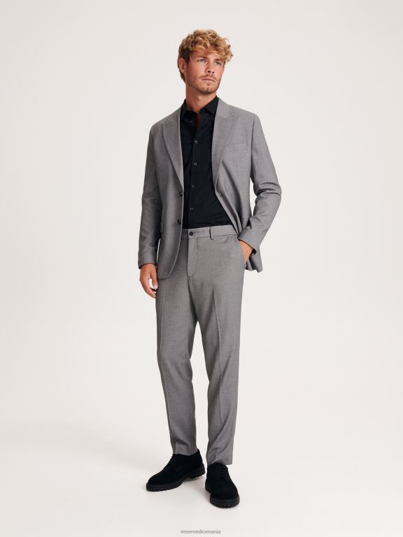 negru Reserved bărbați îmbrăcăminte pantaloni eleganti morcov 648HZ1108