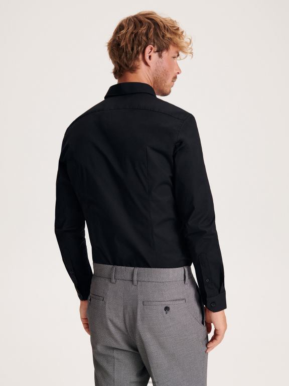 negru Reserved bărbați îmbrăcăminte pantaloni eleganti morcov 648HZ1108