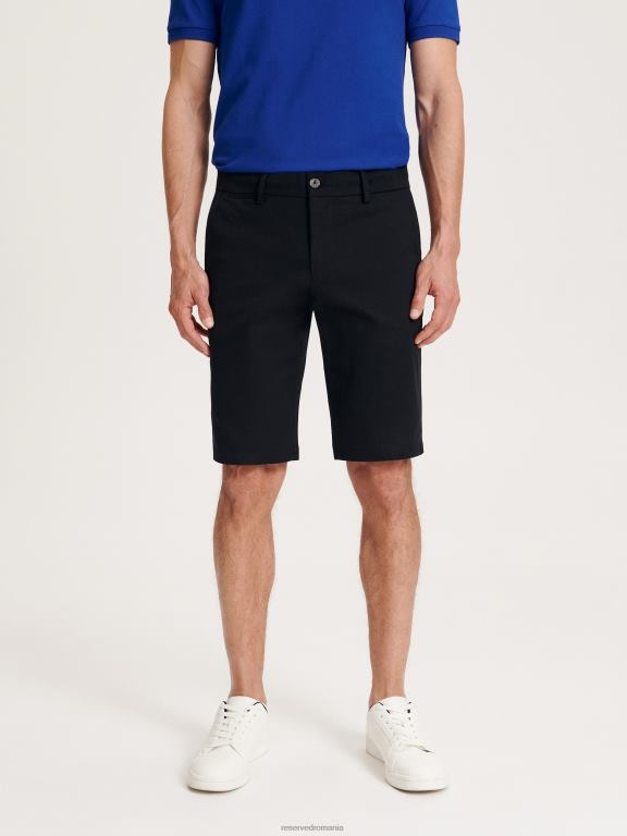 negru Reserved bărbați îmbrăcăminte pantaloni scurți subțiri 648HZ1438