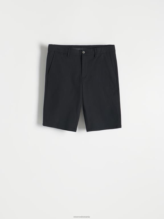negru Reserved bărbați îmbrăcăminte pantaloni scurți subțiri 648HZ1438