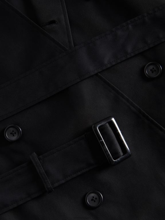 negru Reserved bărbați îmbrăcăminte trenci scurt cu centura 648HZ1635