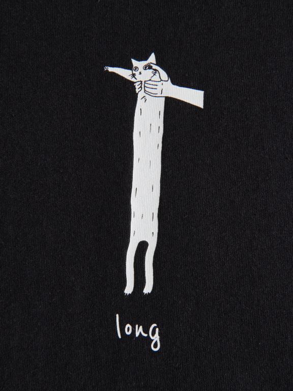 negru Reserved bărbați îmbrăcăminte tricou nou regular cu imprimeu 648HZ1244