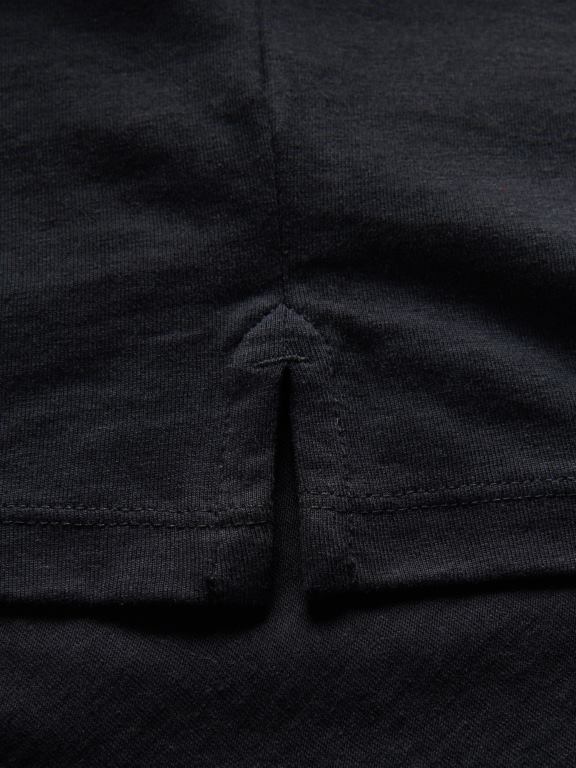 negru Reserved bărbați îmbrăcăminte tricou polo cu talie regulată 648HZ1089