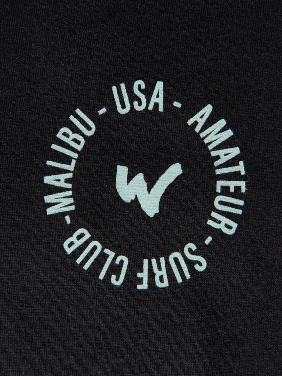 negru Reserved bărbați îmbrăcăminte tricou regulat cu imprimeu 648HZ1308