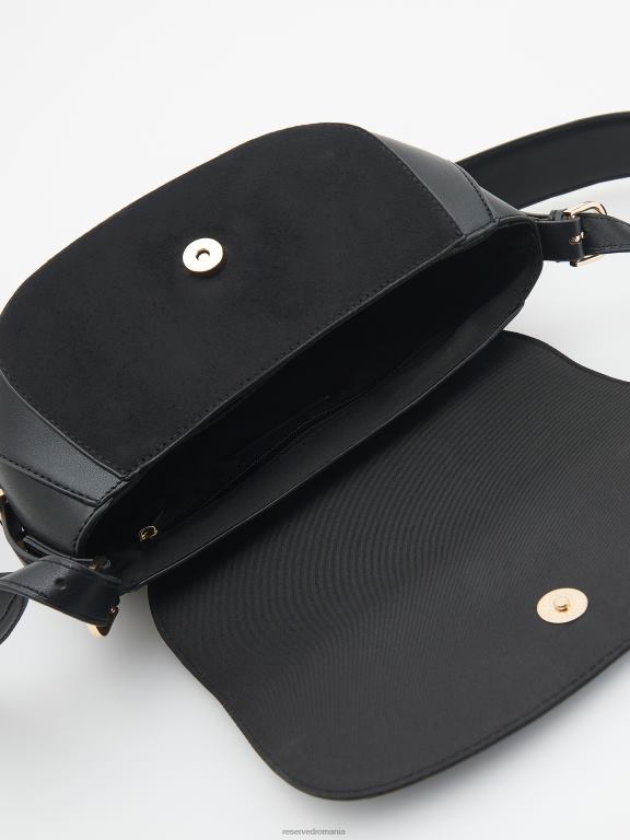negru Reserved femei accesorii geanta crossbody 648HZ198