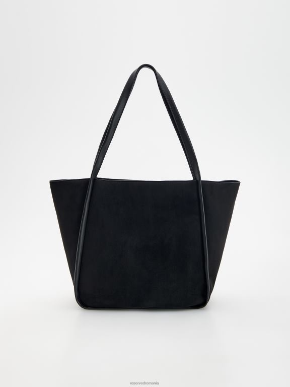 negru Reserved femei accesorii geanta cumparator 648HZ130