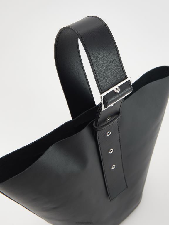 negru Reserved femei accesorii geanta shopper din piele 648HZ989