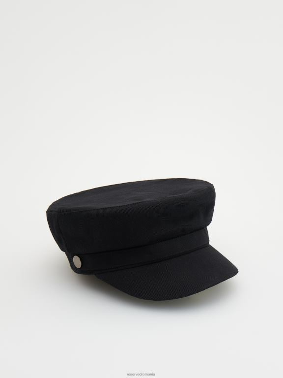 negru Reserved femei accesorii pălărie de băiat brutar 648HZ1002