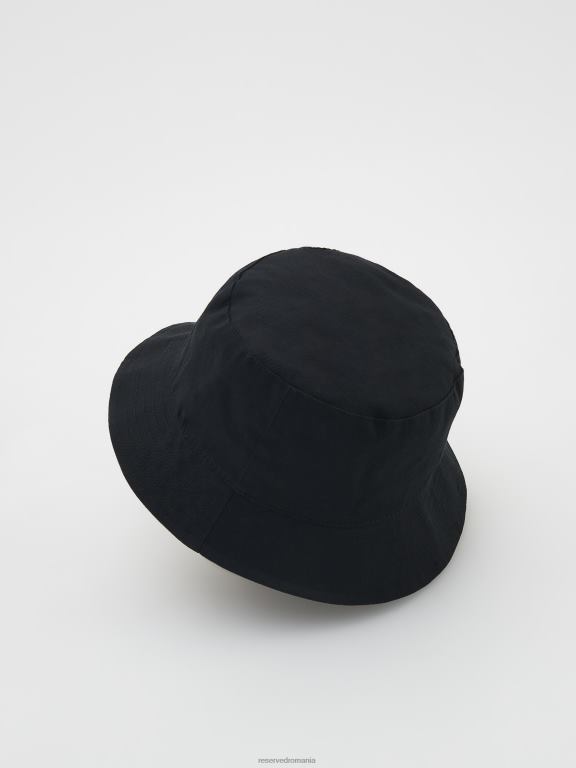 negru Reserved femei accesorii pălărie de găleată 648HZ1006