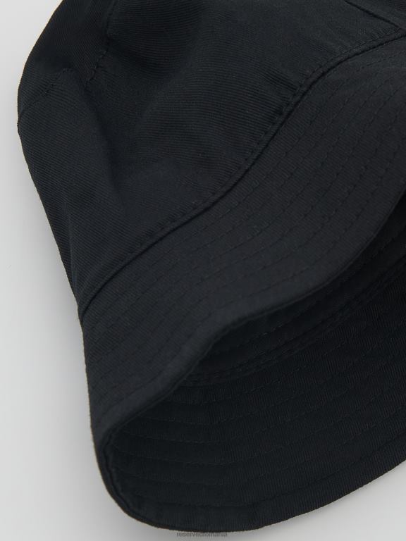 negru Reserved femei accesorii pălărie de găleată 648HZ1006