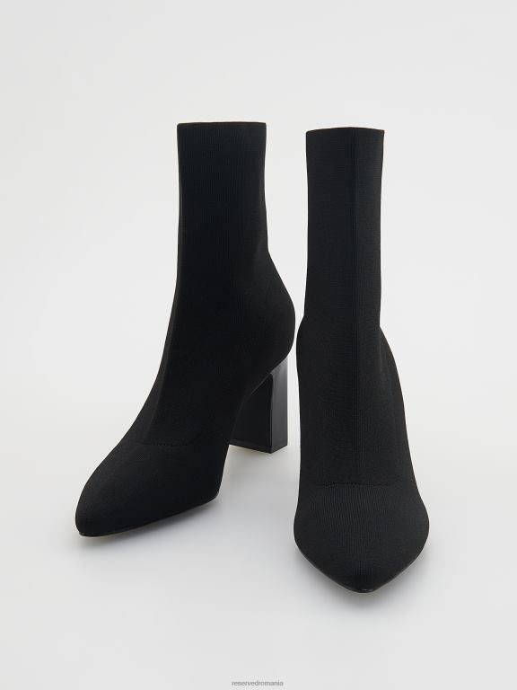 negru Reserved femei pantofi botine cu toc 648HZ157