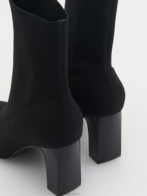 negru Reserved femei pantofi botine cu toc 648HZ157