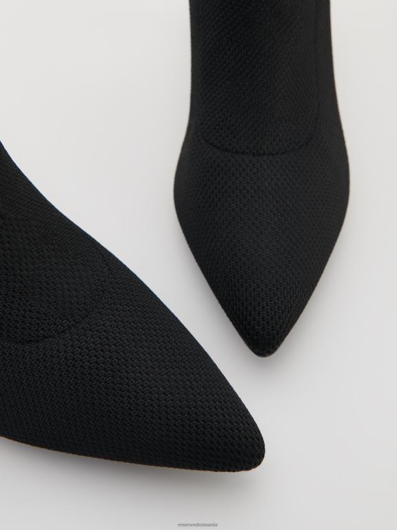 negru Reserved femei pantofi botine cu toc 648HZ157