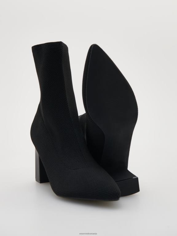 negru Reserved femei pantofi botine cu toc 648HZ157