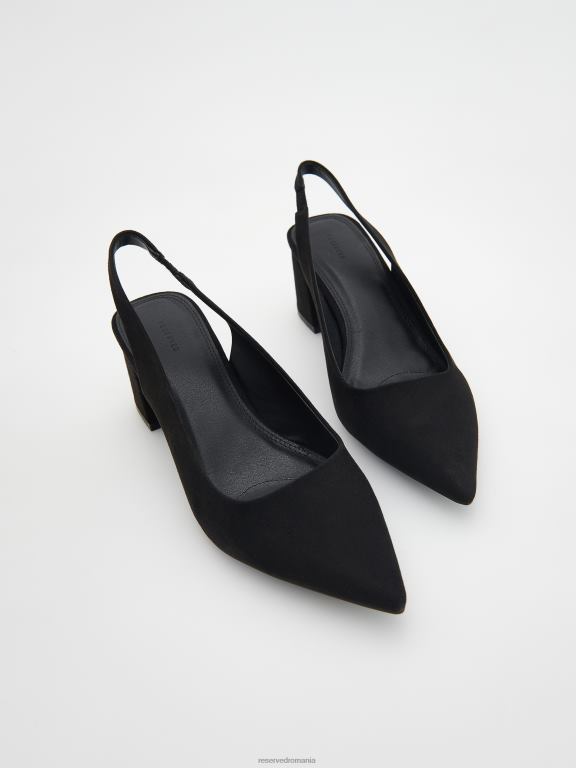 negru Reserved femei pantofi pantofi cu toc gros 648HZ949