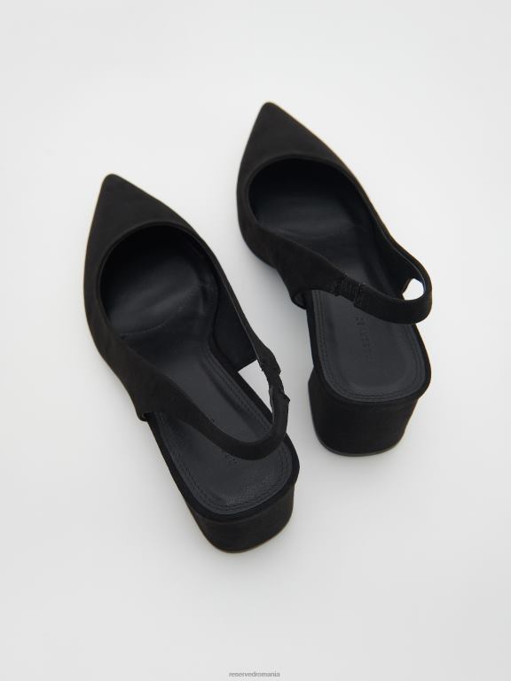 negru Reserved femei pantofi pantofi cu toc gros 648HZ949