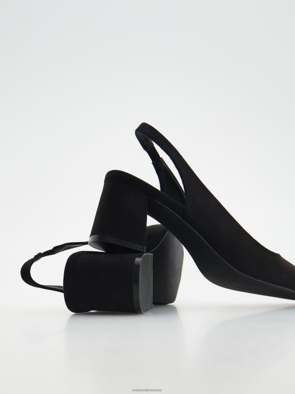 negru Reserved femei pantofi pantofi cu toc gros 648HZ949