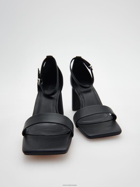 negru Reserved femei pantofi sandale cu toc bloc 648HZ958