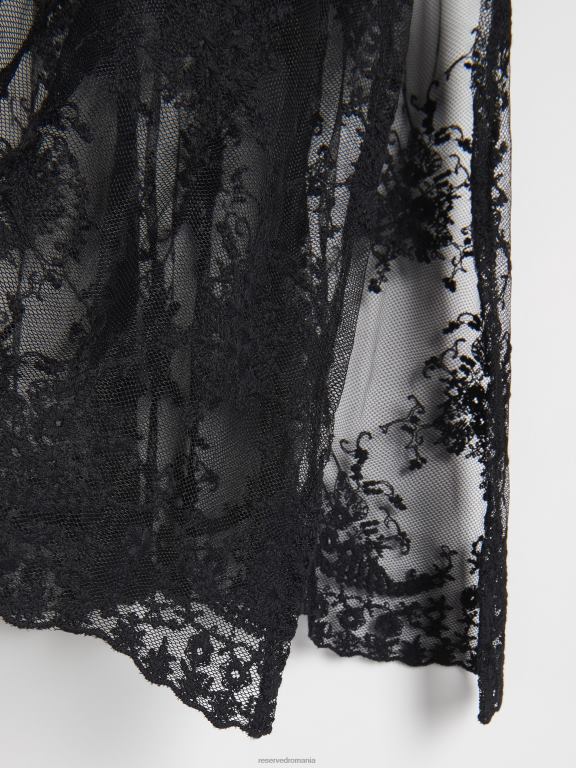 negru Reserved femei îmbrăcăminte acoperire de plajă 648HZ1020