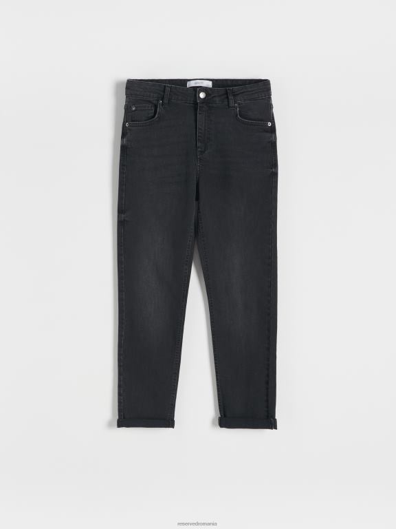 negru Reserved femei îmbrăcăminte blugi boyfriend slim 648HZ759